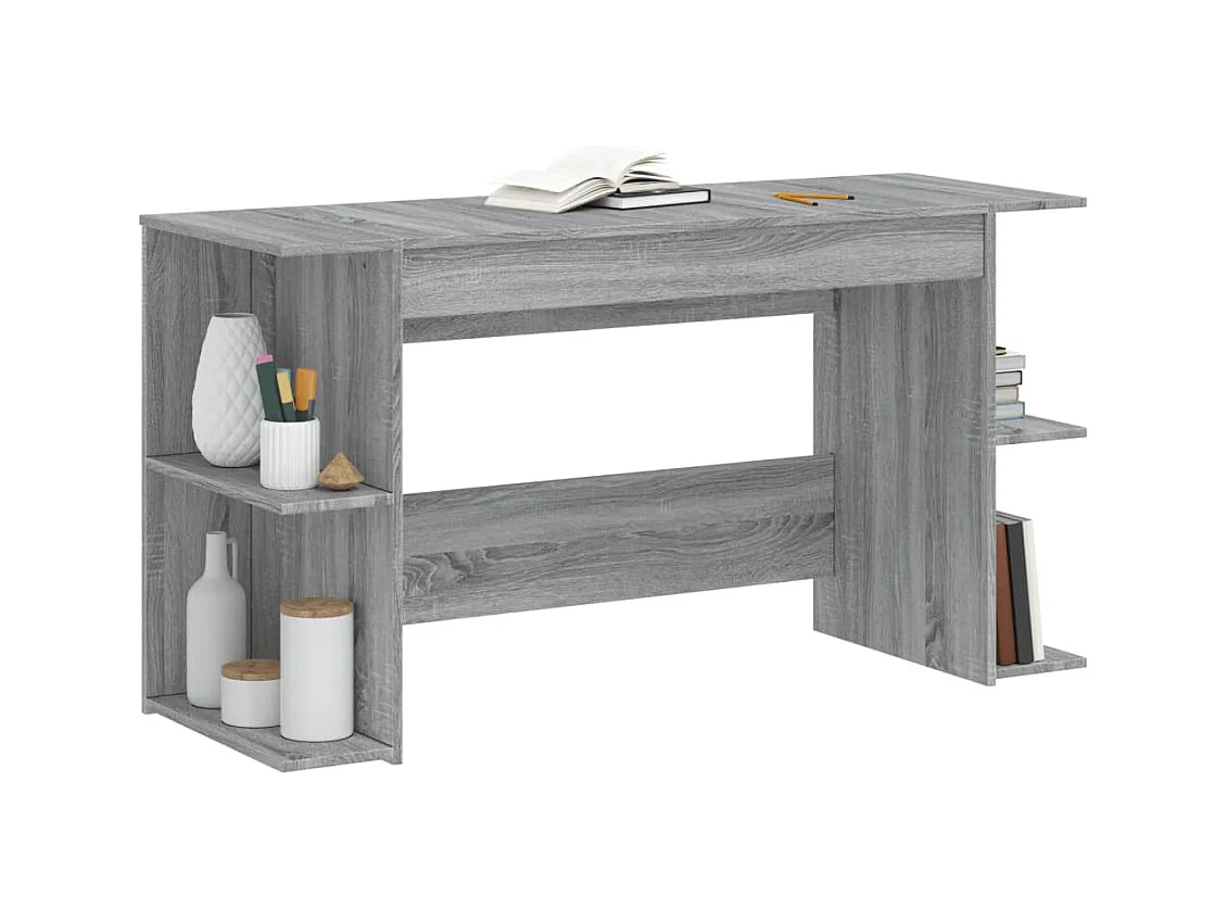 Sonoma grijs bureau 140x50x75 cm bewerkt hout