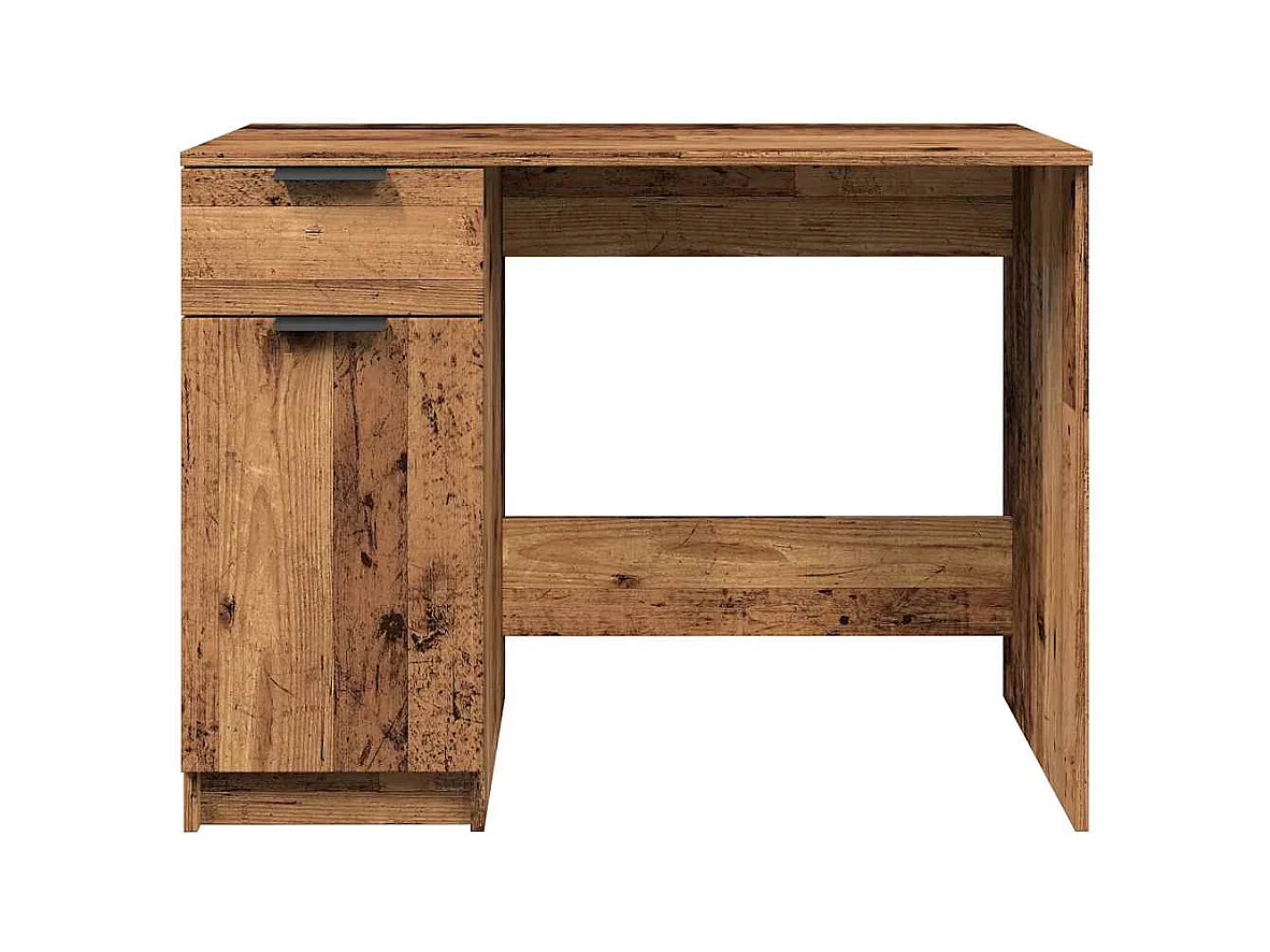 Bureau vieux bois 100x50x75 cm bois d'ingénierie