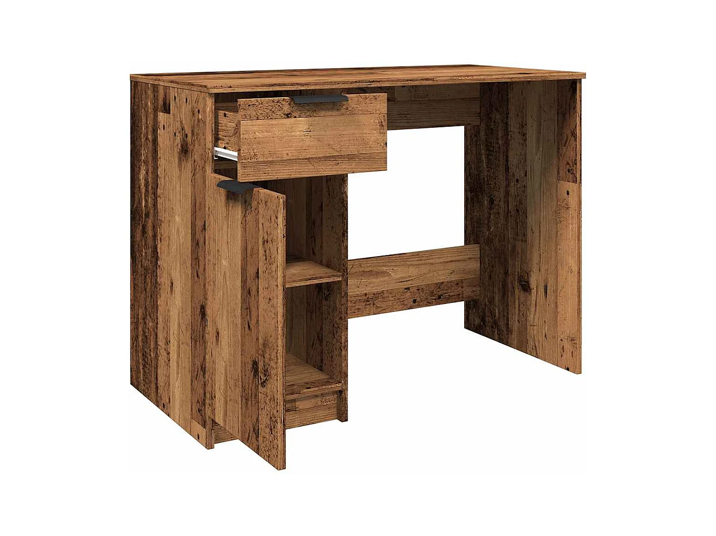 Bureau vieux bois 100x50x75 cm bois d'ingénierie