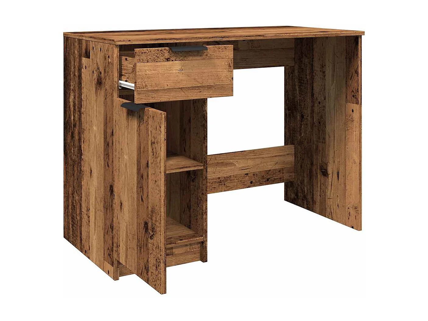 Bureau vieux bois 100x50x75 cm bois d'ingénierie