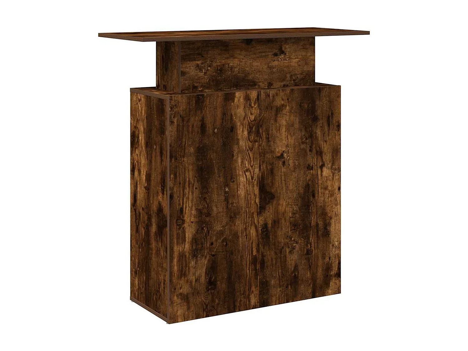 Bureau de réception chêne fumé 100x40x104 cm bois d'ingénierie