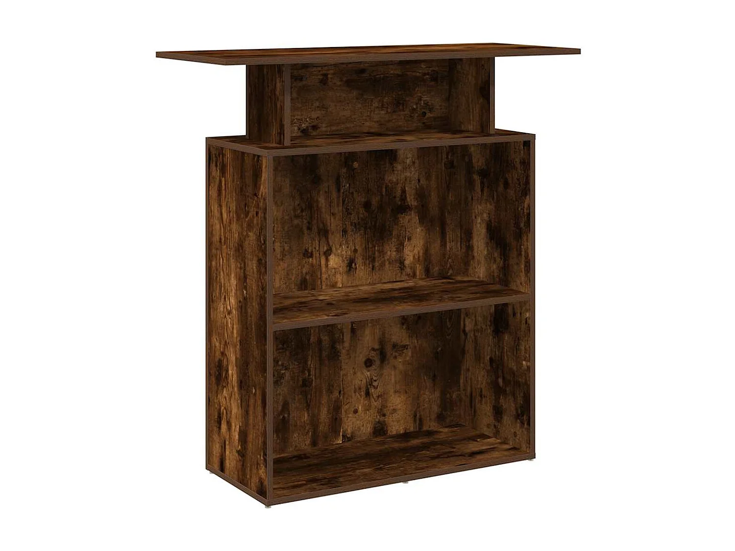 Bureau de réception chêne fumé 100x40x104 cm bois d'ingénierie