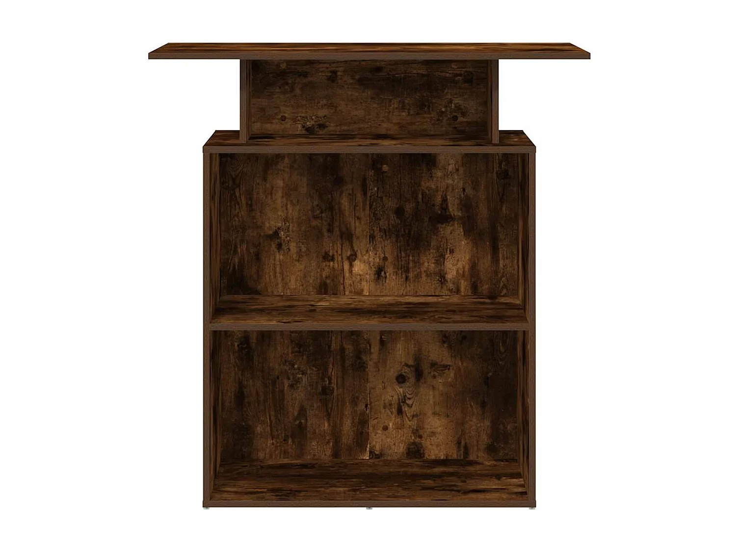 Bureau de réception chêne fumé 100x40x104 cm bois d'ingénierie