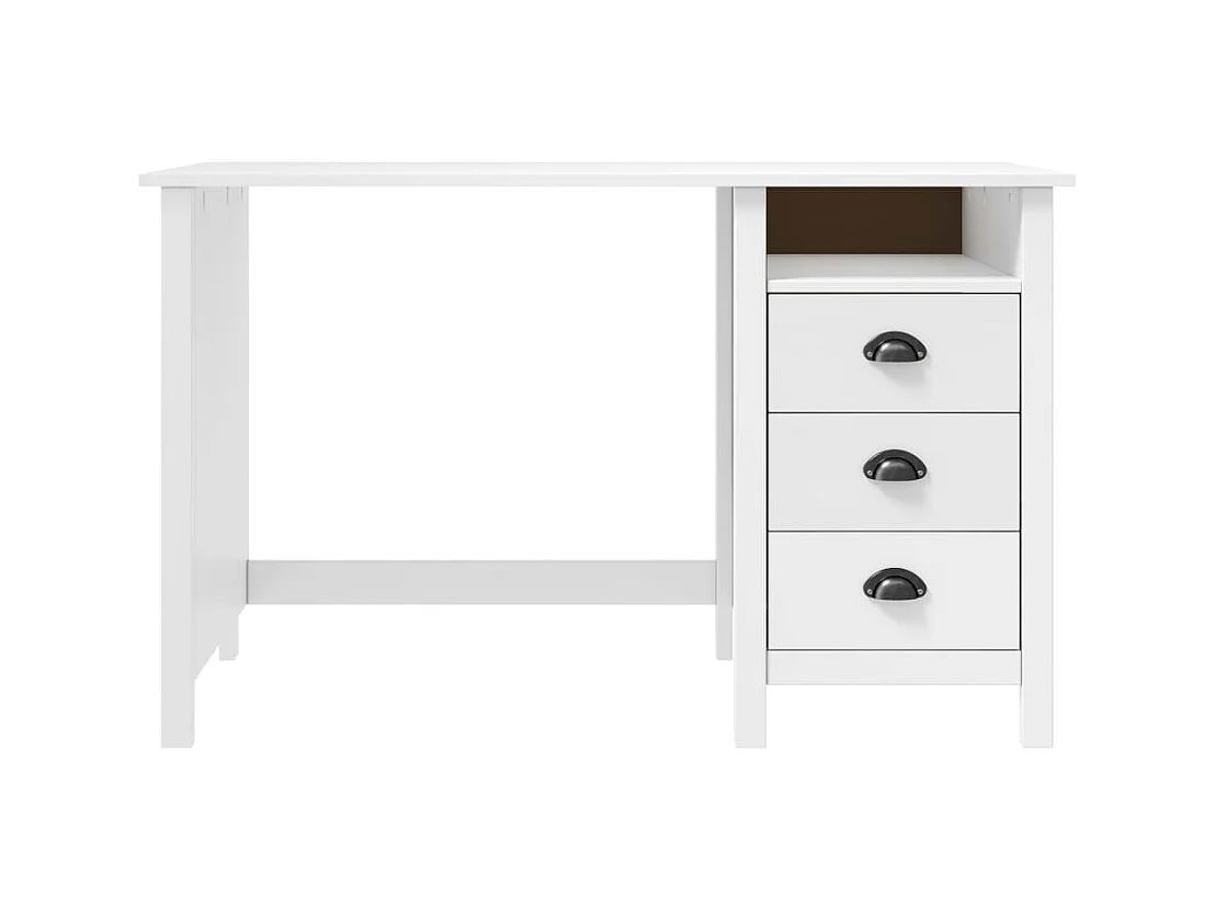 Escritorio Hill con 3 cajones 120x50x74 cm Madera maciza de pino
