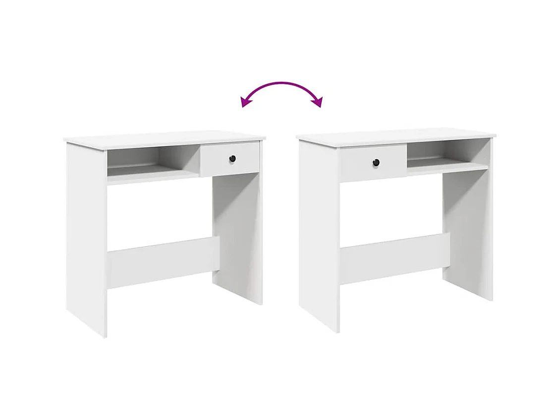 Bureau Blanc 80x40x75 cm Bois d'ingénierie