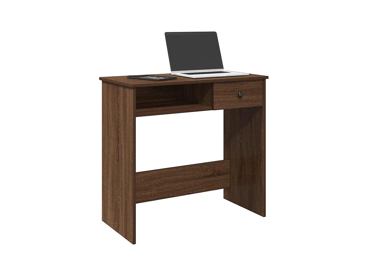 Bureau chêne marron 80x40x75 cm bois d'ingénierie