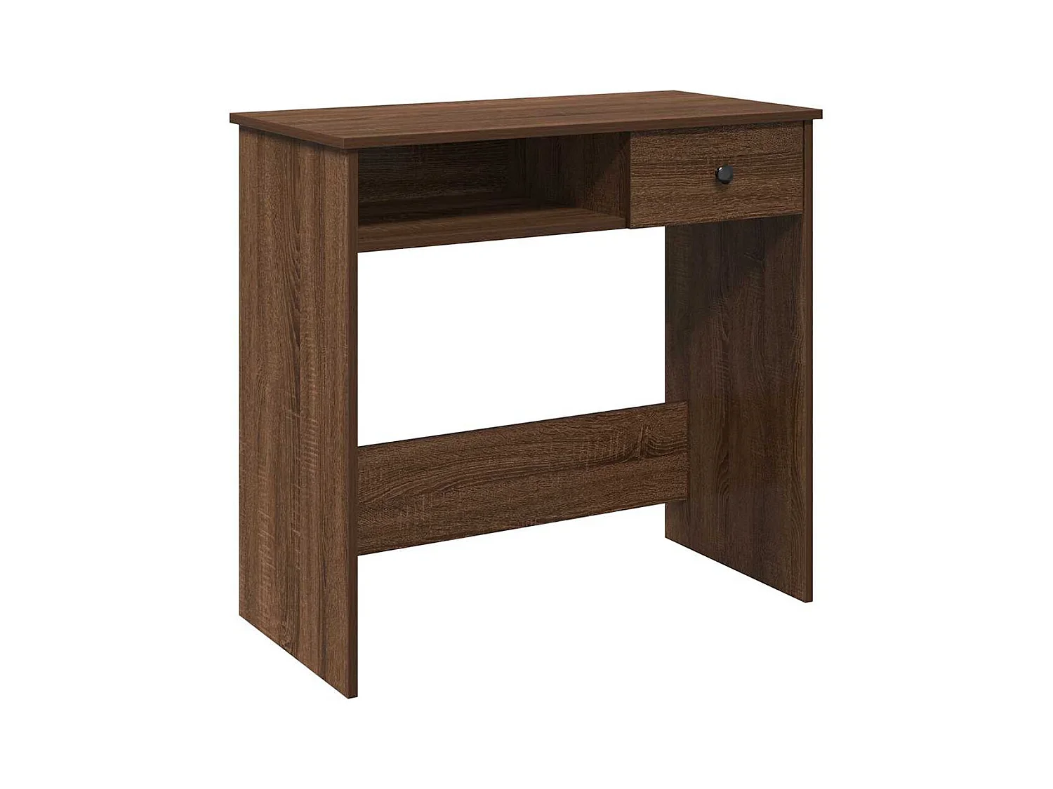 Bureau chêne marron 80x40x75 cm bois d'ingénierie