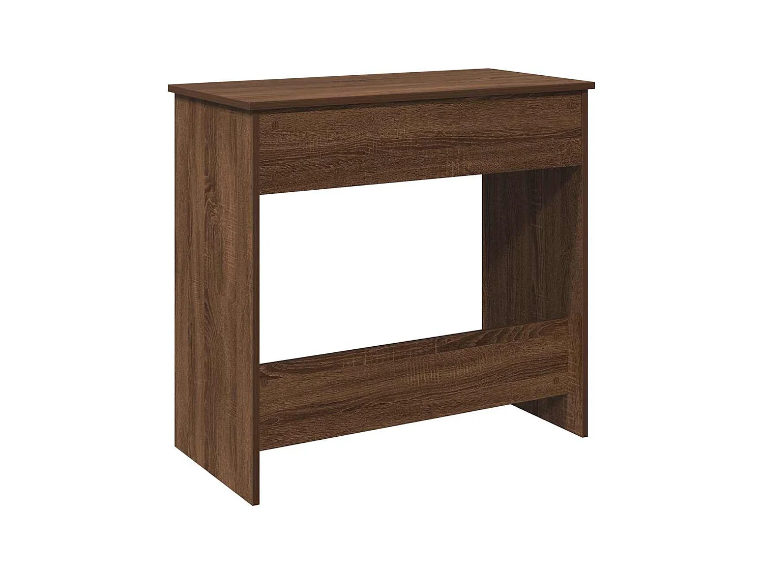 Bureau chêne marron 80x40x75 cm bois d'ingénierie