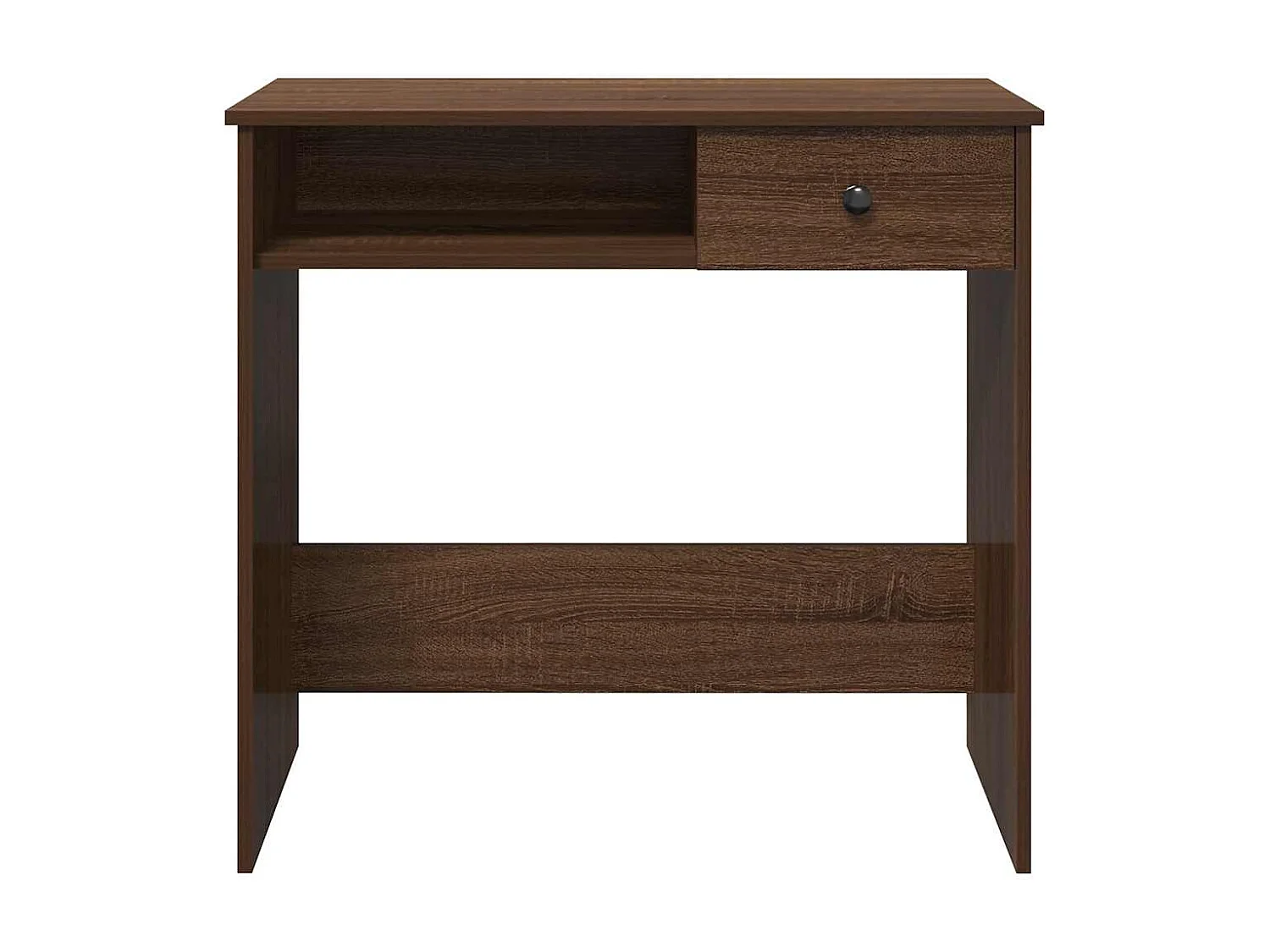 Bureau chêne marron 80x40x75 cm bois d'ingénierie