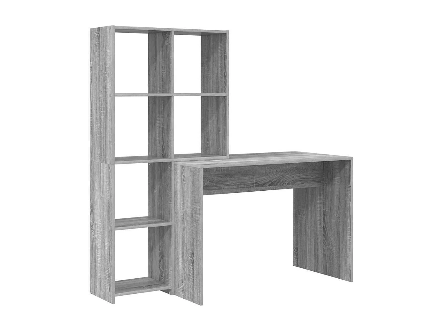 Bureau Sonoma gris 138.5 x 55 x 143 cm Bois d'ingénierie