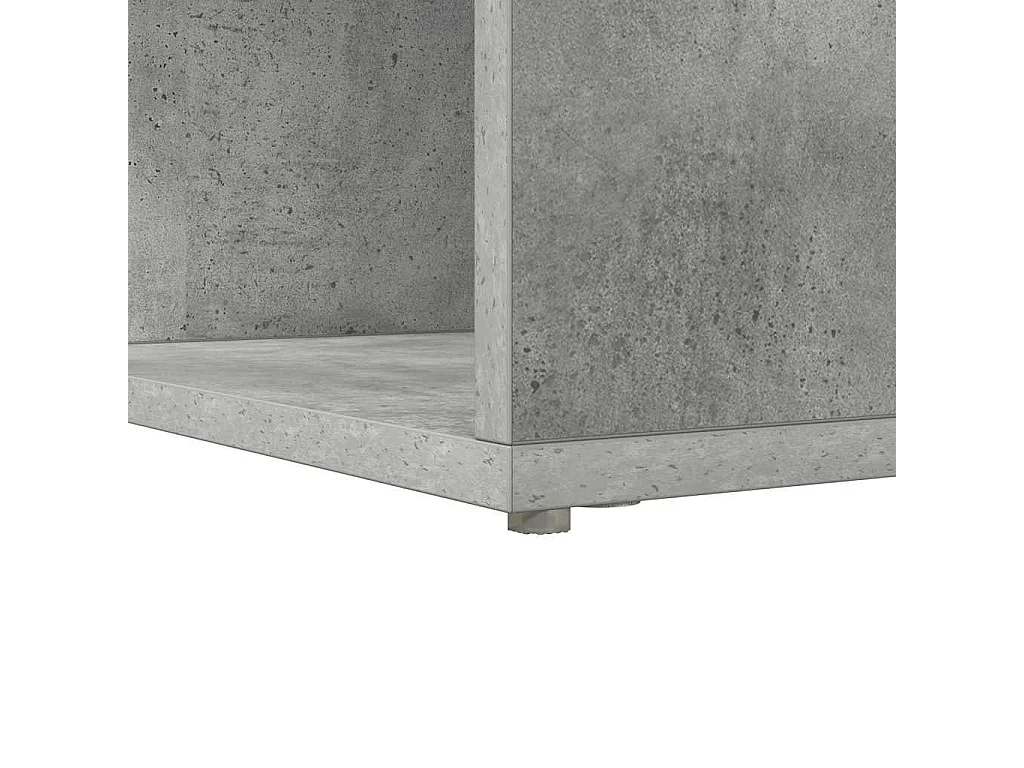Bureau d'angle avec étagère Gris béton 101.5 x 149.5 x 149.5 cm