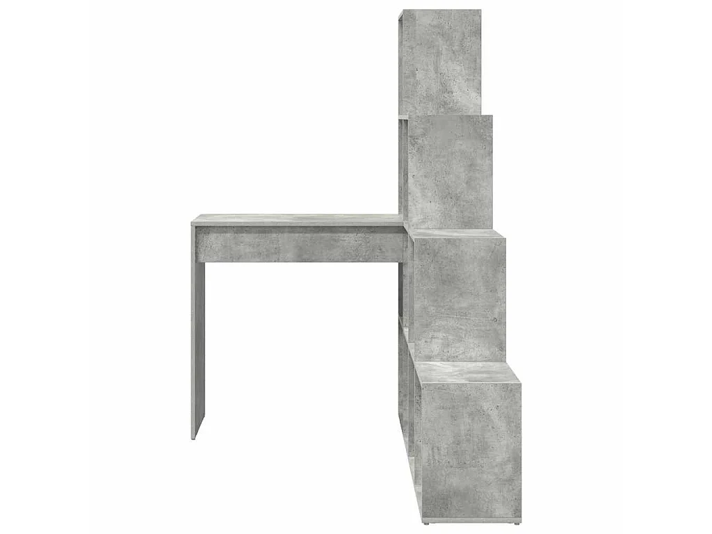 Scrivania angolare grigio cemento con ripiano 101,5 x 149,5 x 149,5 cm