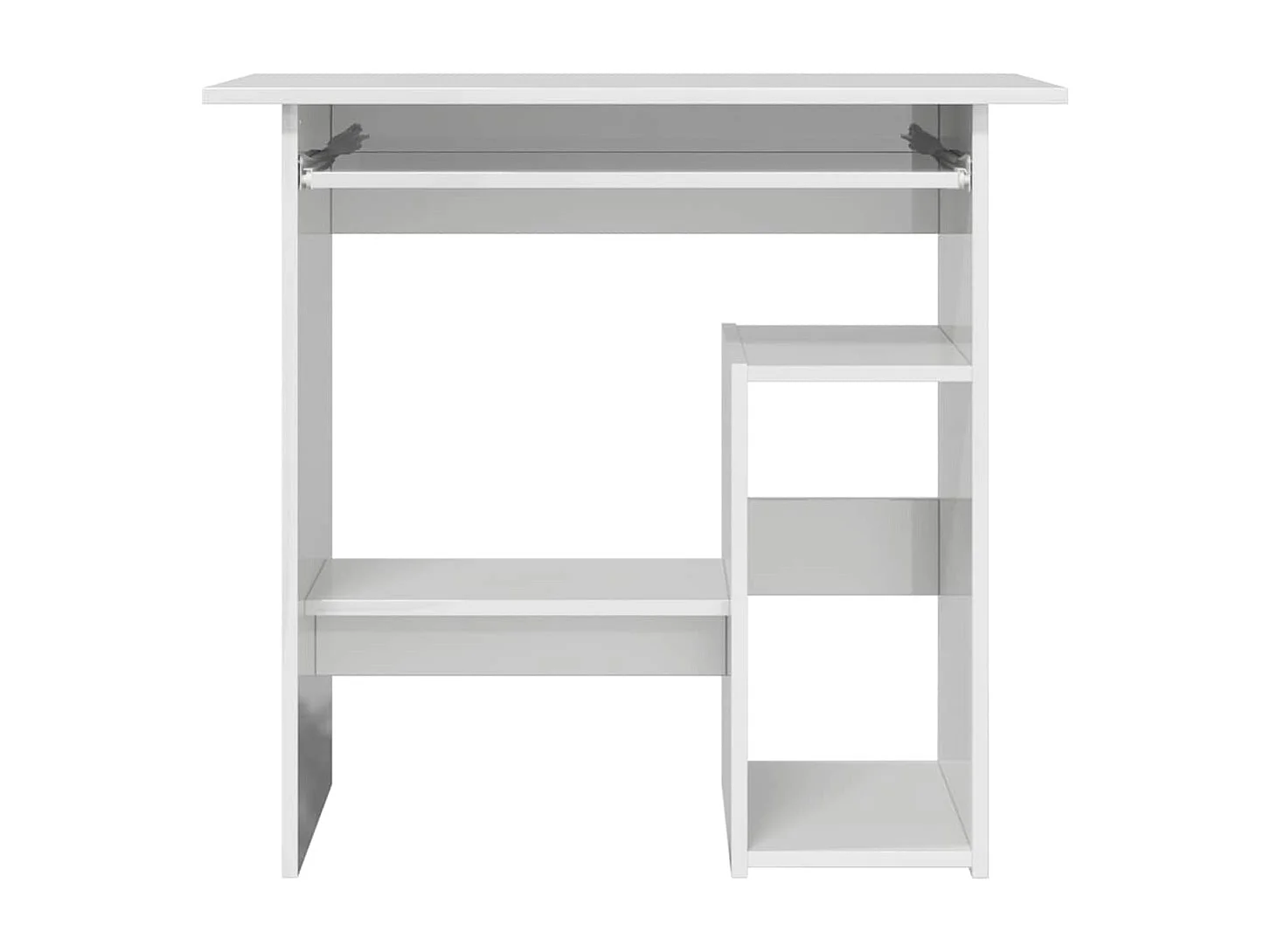 Escritorio Blanco Brillo 80x45x74 cm Madera de Ingeniería