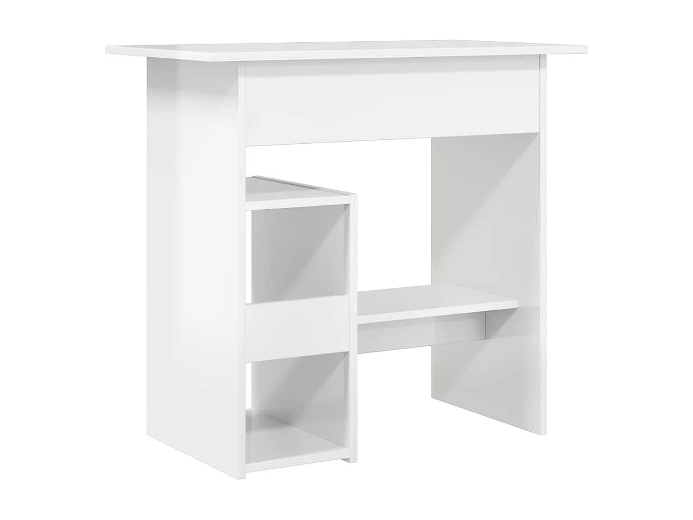 Escritorio Blanco Brillo 80x45x74 cm Madera de Ingeniería