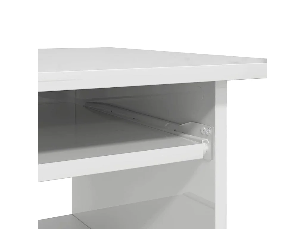 Escritorio Blanco Brillo 80x45x74 cm Madera de Ingeniería