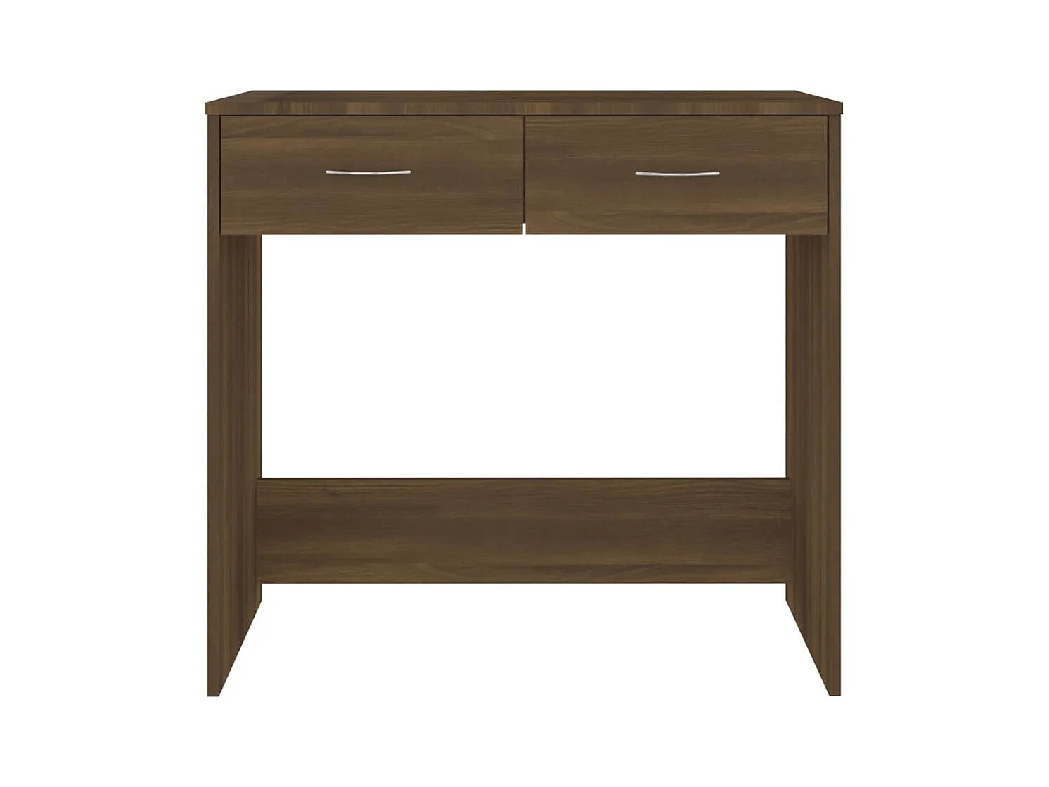 Bruin eiken bureau 80x40x75 cm bewerkt hout