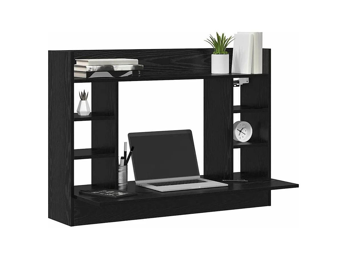Bureau mural Chêne noir 105 x 48 x 75 cm Bois d'ingénierie