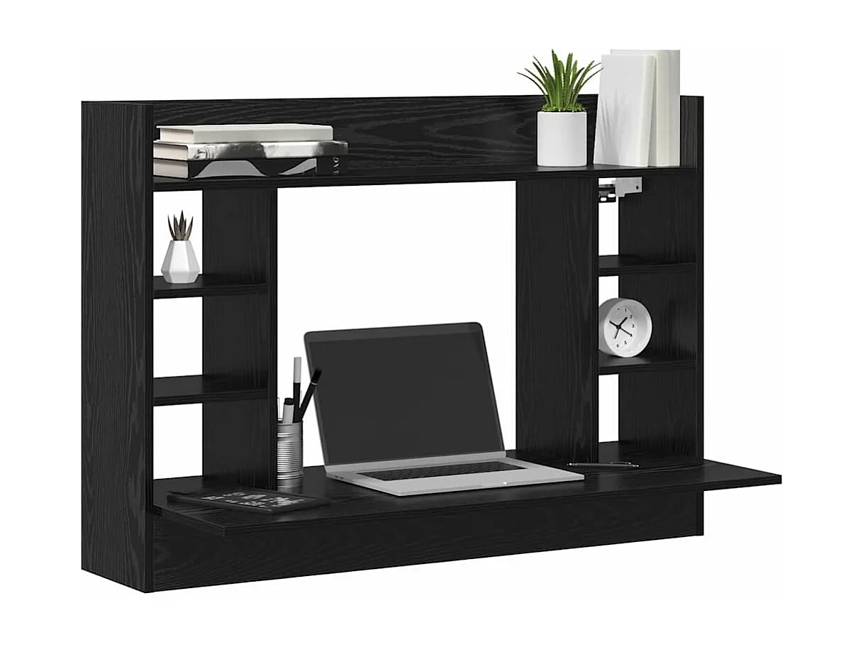 Bureau mural Chêne noir 105 x 48 x 75 cm Bois d'ingénierie