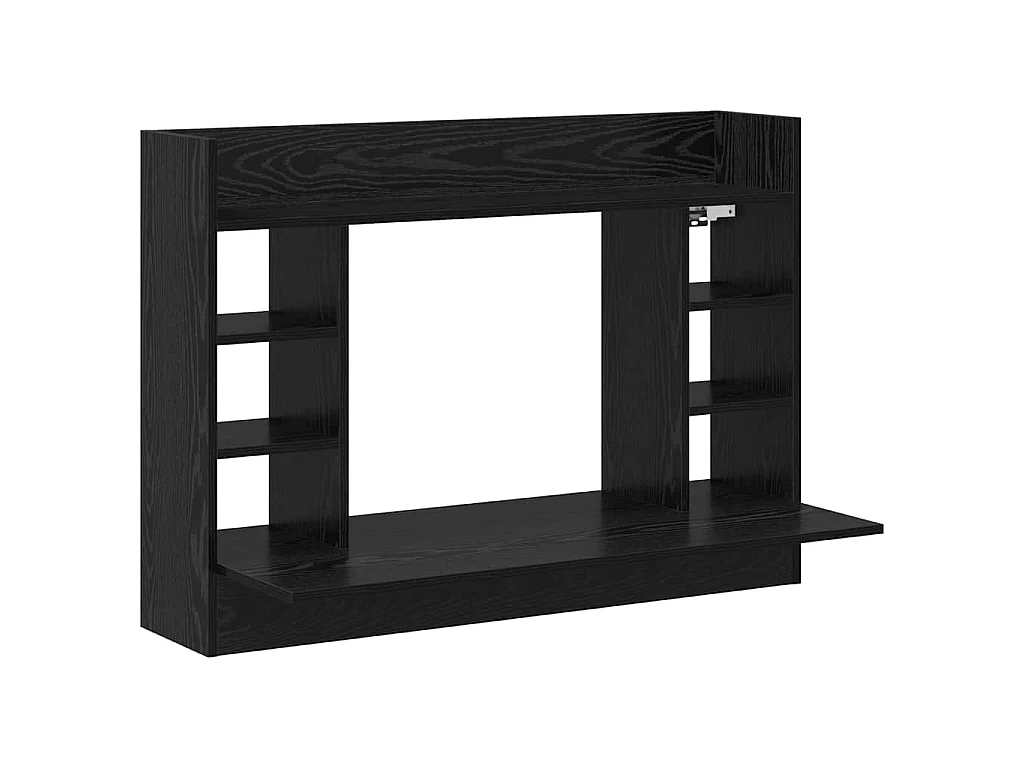 Scrivania da parete in rovere nero 105 x 48 x 75 cm in legno ingegnerizzato