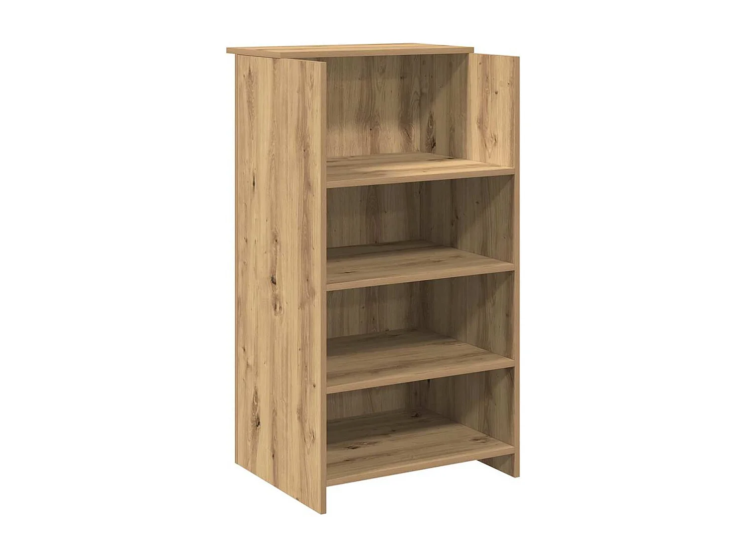 Bureau réception chêne artisanal 55x50x103,5 cm bois ingénierie