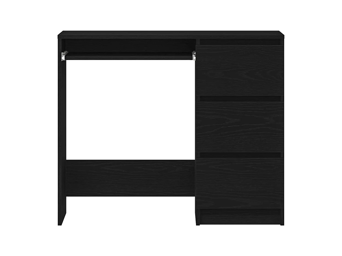 Bureau chêne noir 90x45x76 cm bois d'ingénierie