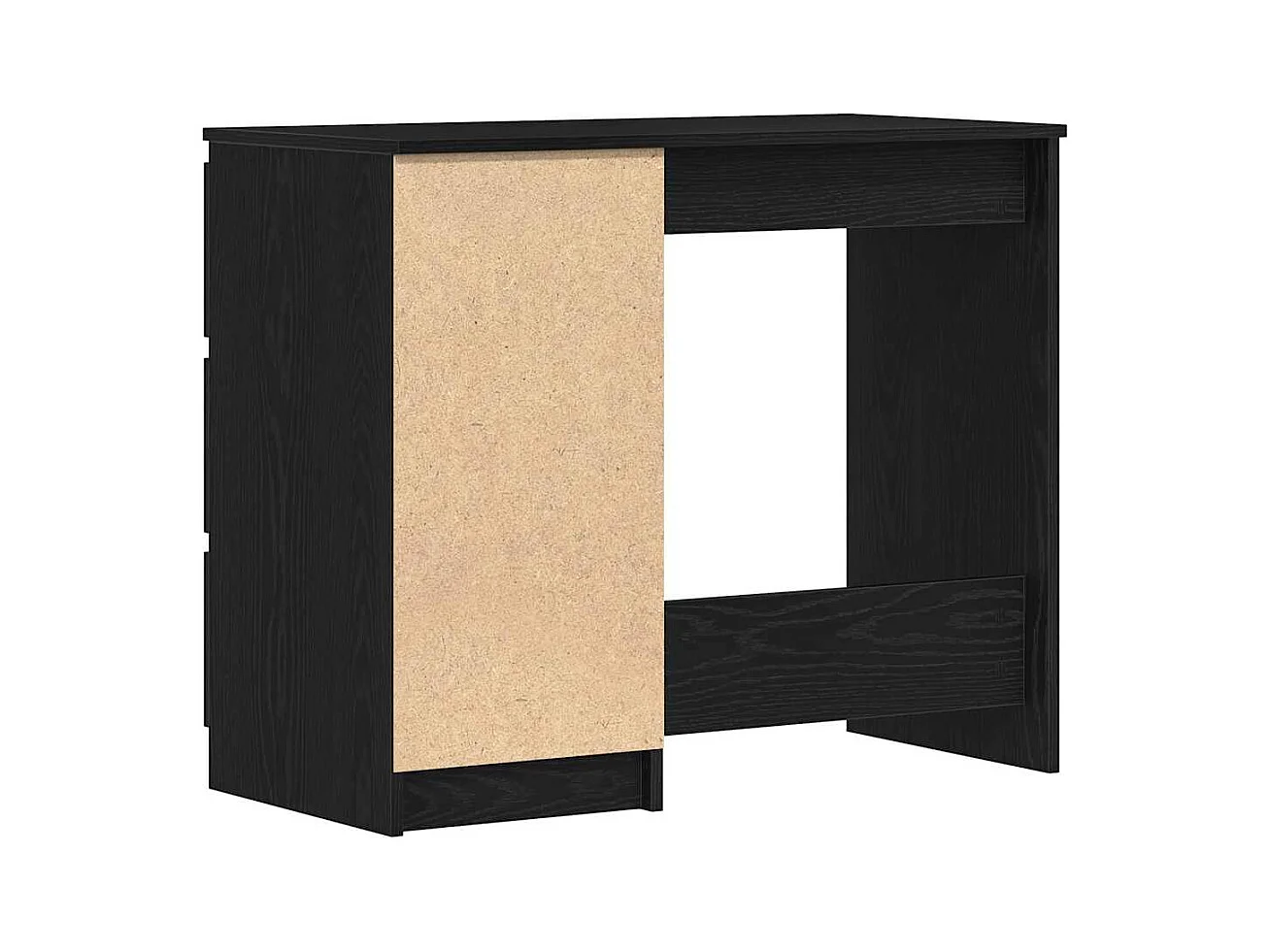 Bureau chêne noir 90x45x76 cm bois d'ingénierie