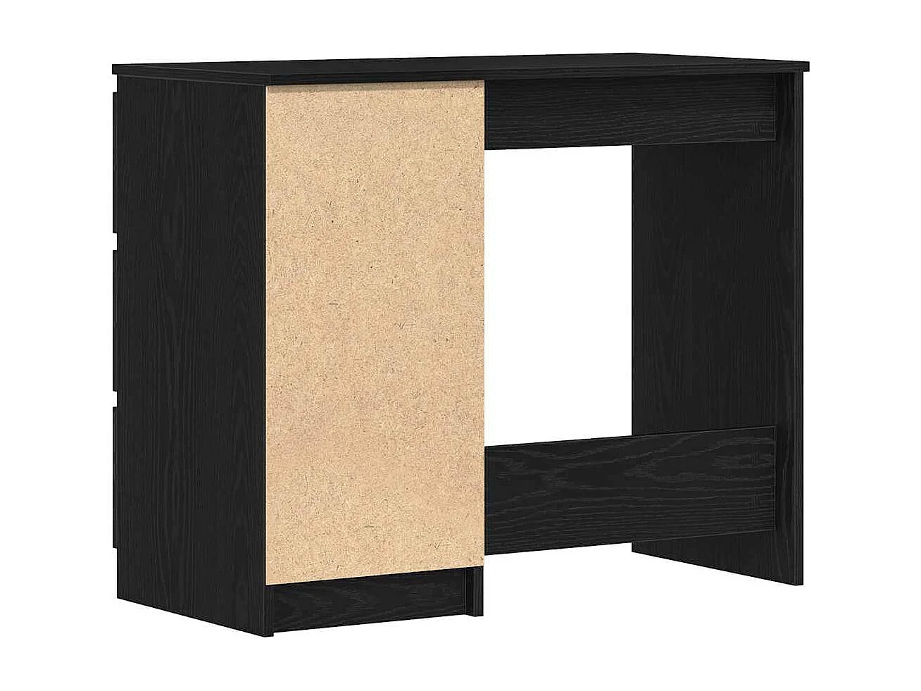 Bureau chêne noir 90x45x76 cm bois d'ingénierie