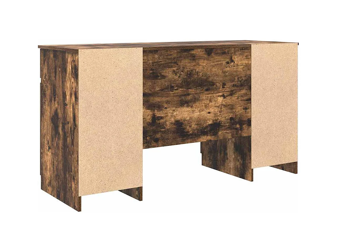 Scrivania con anta Rovere affumicato 140 x 49 x 76 cm Legno ingegnerizzato