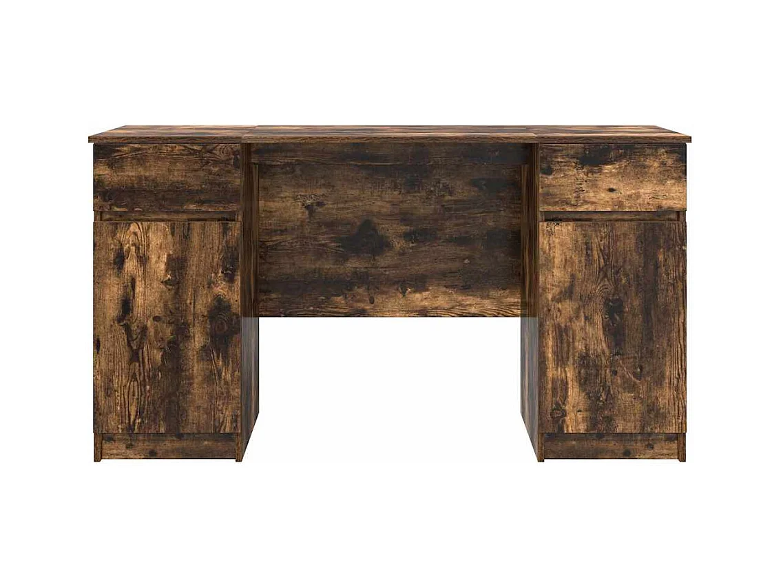 Scrivania con anta Rovere affumicato 140 x 49 x 76 cm Legno ingegnerizzato