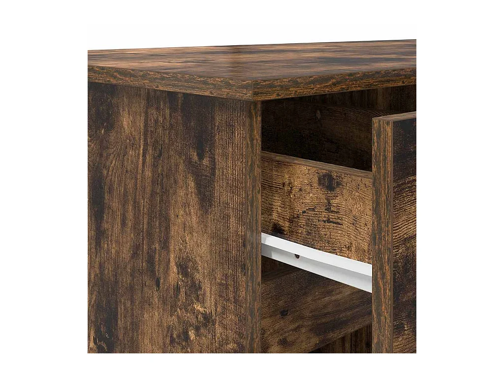 Scrivania con anta Rovere affumicato 140 x 49 x 76 cm Legno ingegnerizzato