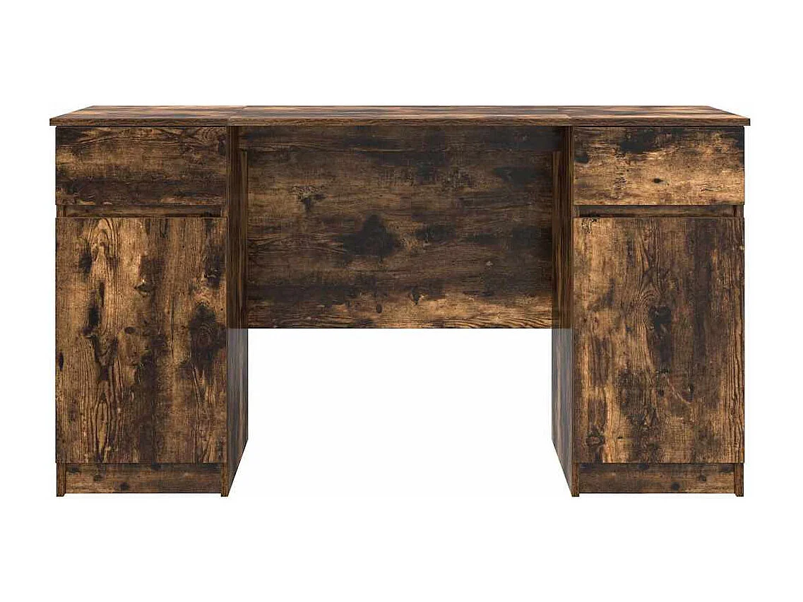 Bureau met deur Gerookt eikenhout 140 x 49 x 76 cm Technisch hout