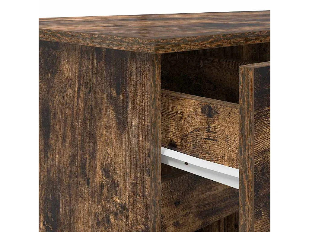 Bureau met deur Gerookt eikenhout 140 x 49 x 76 cm Technisch hout