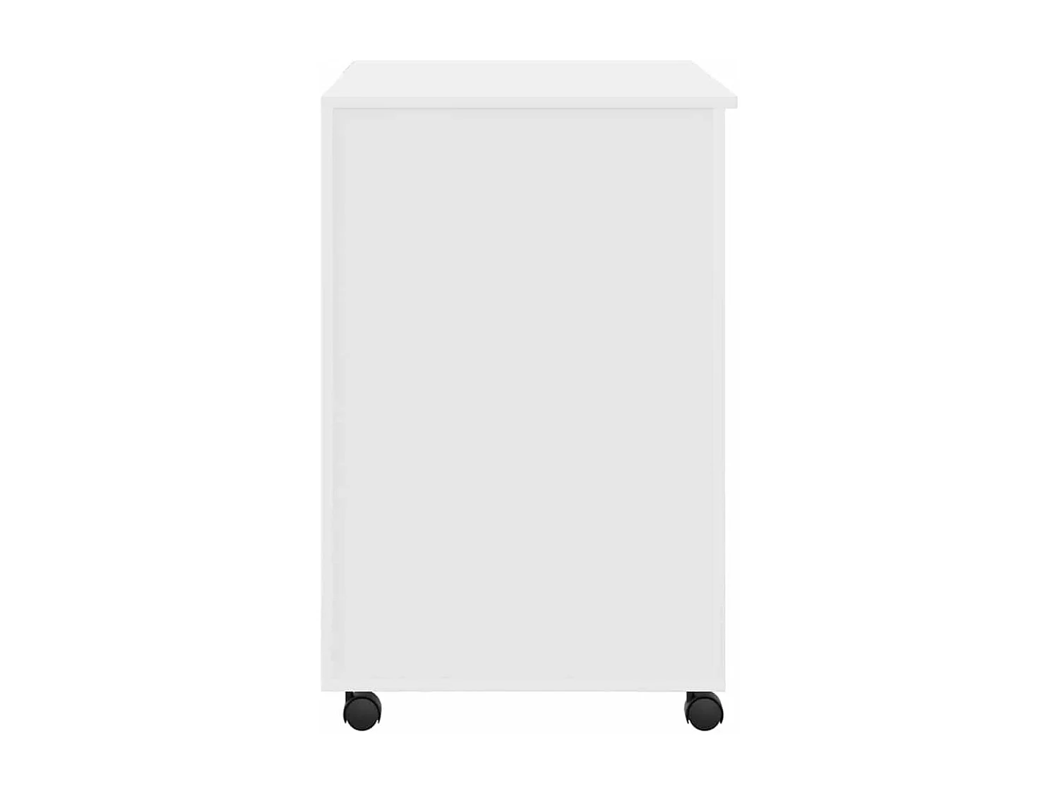 Bureau avec roulettes Blanc 91 x 50 x 77 cm Bois d'ingénierie