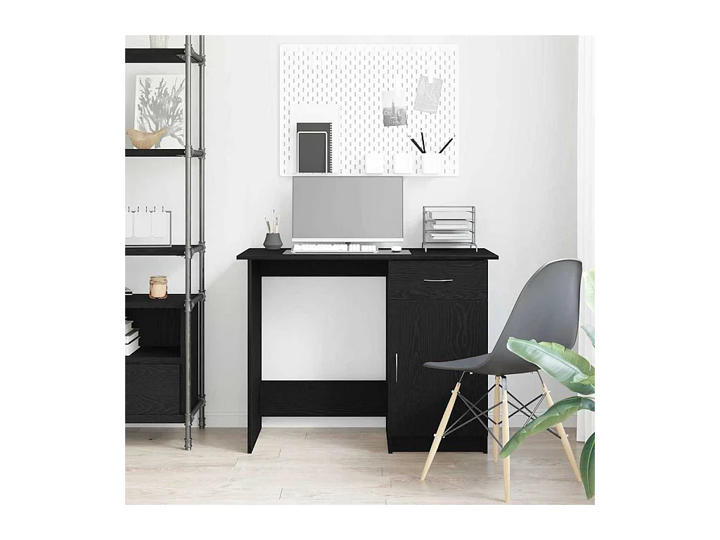 Bureau Chêne noir 100 x 50 x 76 cm Bois d'ingénierie