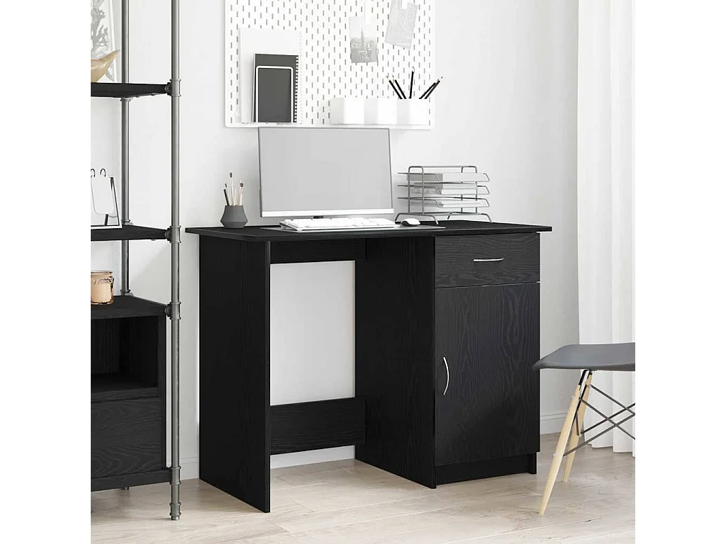 Bureau Chêne noir 100 x 50 x 76 cm Bois d'ingénierie