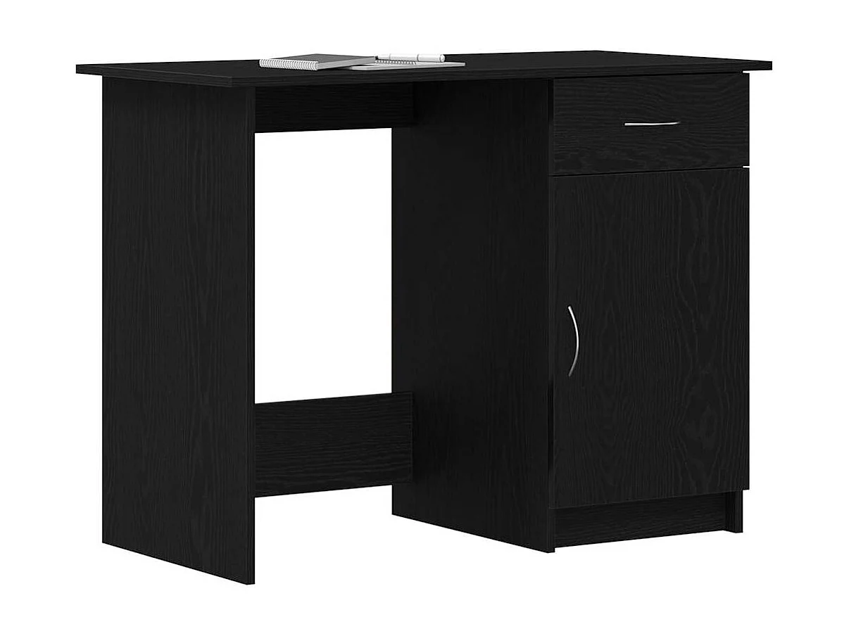 Bureau Chêne noir 100 x 50 x 76 cm Bois d'ingénierie