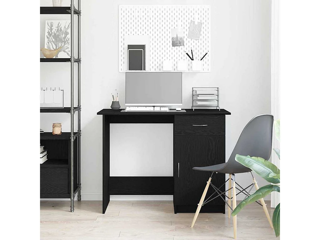 Bureau Chêne noir 100 x 50 x 76 cm Bois d'ingénierie