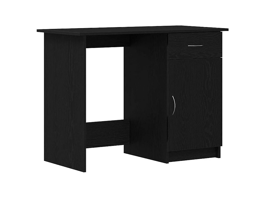 Scrivania in rovere nero 100 x 50 x 76 cm in legno ingegnerizzato