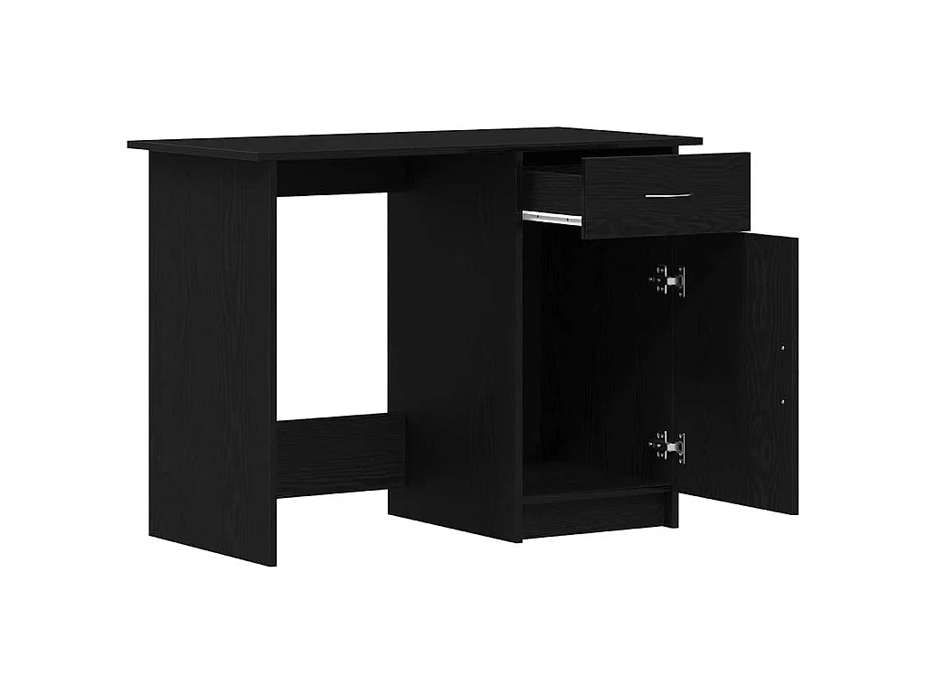 Scrivania in rovere nero 100 x 50 x 76 cm in legno ingegnerizzato