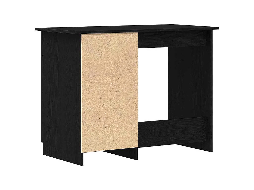 Scrivania in rovere nero 100 x 50 x 76 cm in legno ingegnerizzato