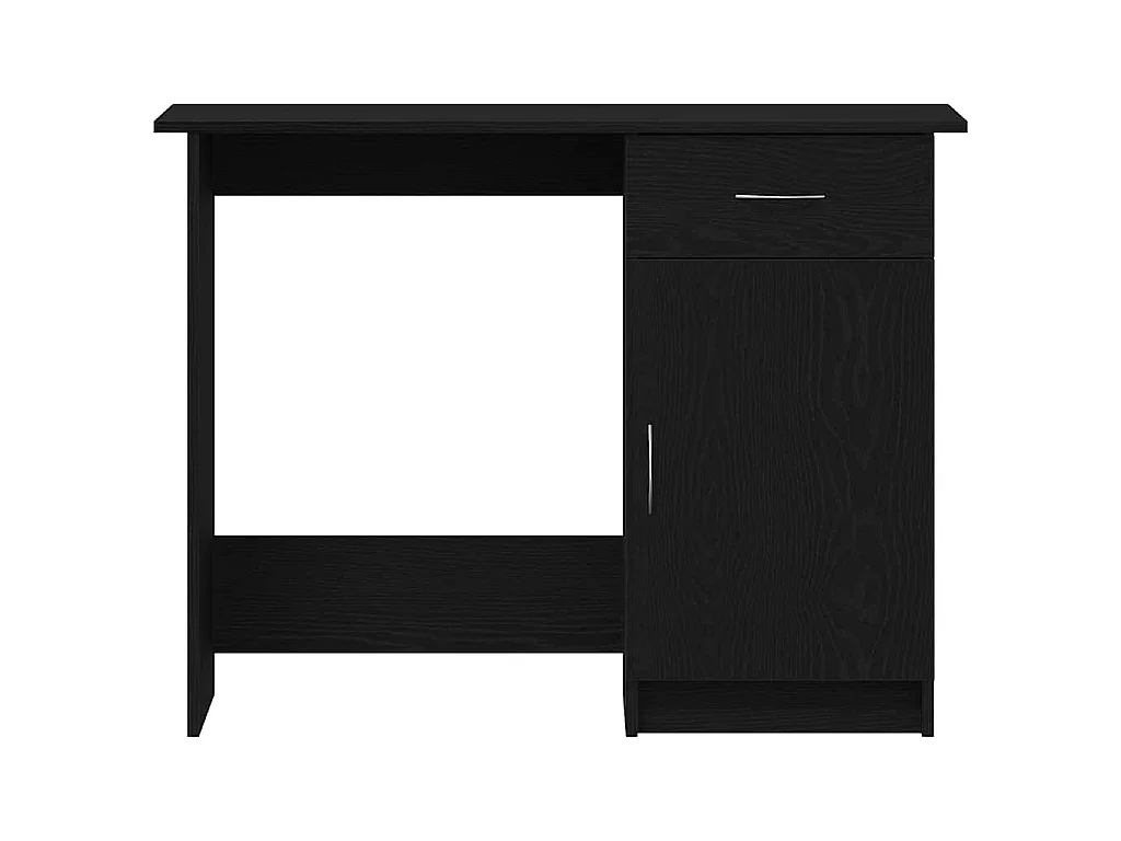 Scrivania in rovere nero 100 x 50 x 76 cm in legno ingegnerizzato