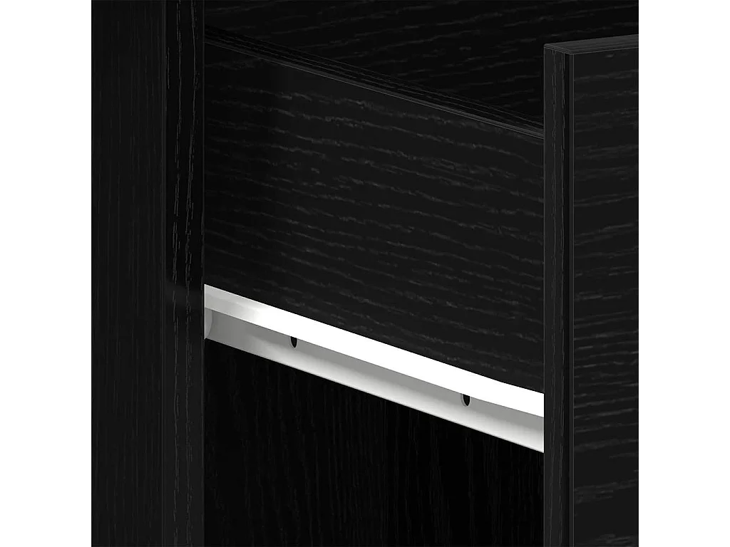 Scrivania in rovere nero 100 x 50 x 76 cm in legno ingegnerizzato