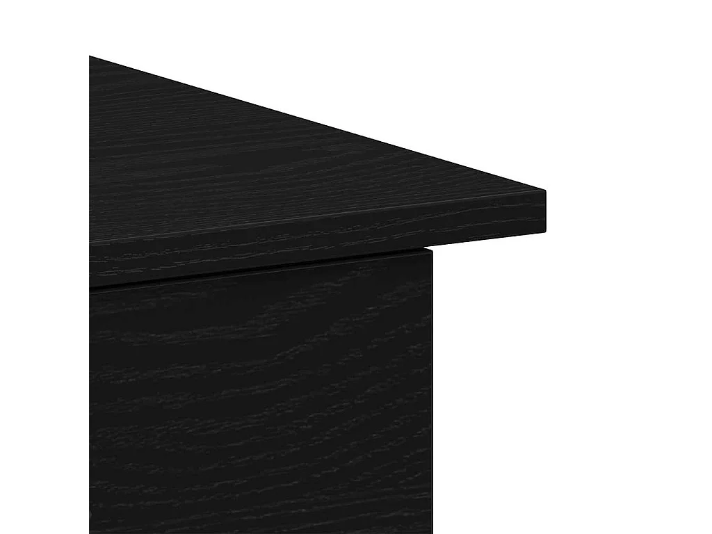 Scrivania in rovere nero 100 x 50 x 76 cm in legno ingegnerizzato