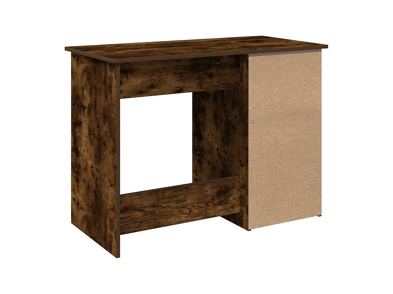 Bureau chêne fumé 102x50x75 cm bois d'ingénierie