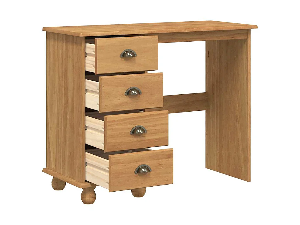Scrivania ASKIM marrone 95 x 40 x 75 cm in legno massello di pino