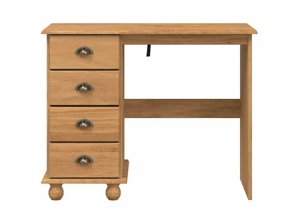 Scrivania ASKIM marrone 95 x 40 x 75 cm in legno massello di pino