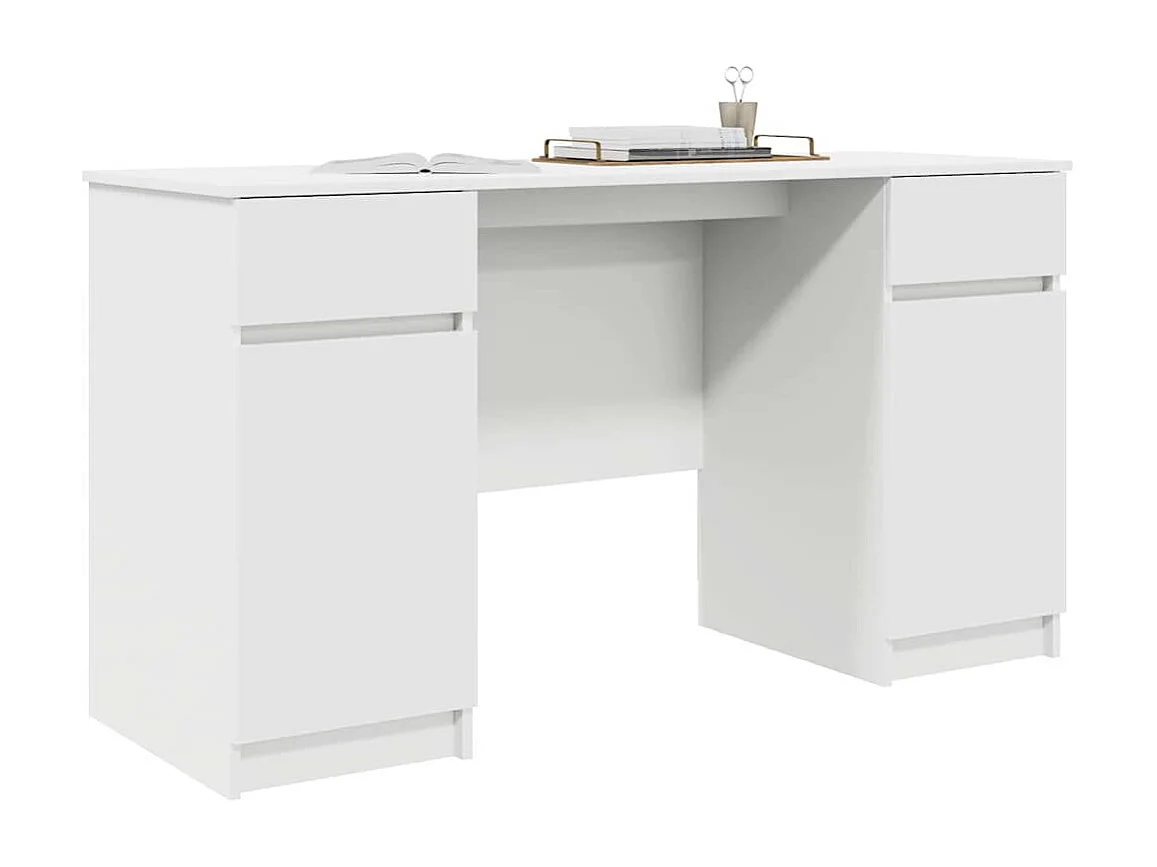 Escritorio con cajón Blanco 140 x 49 x 76 cm Madera de ingeniería