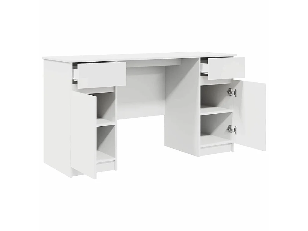 Scrivania con cassetto Bianco 140 x 49 x 76 cm Legno ingegnerizzato
