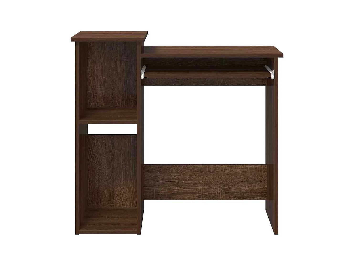 Bureau et étagères chêne marron 84x40x78 cm bois d'ingénierie