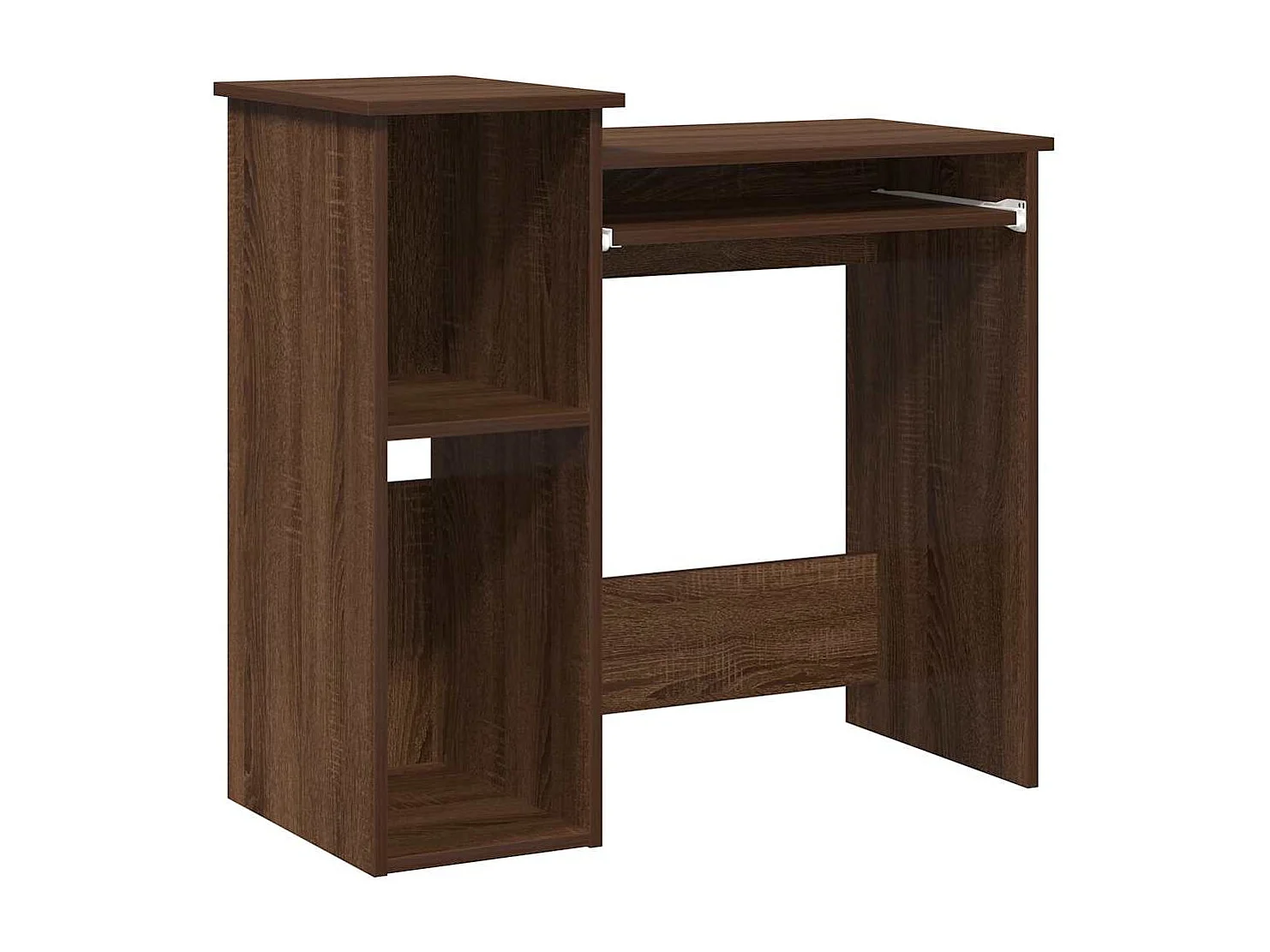 Escritorio y estanterías roble marrón 84x40x78 cm madera de ingeniería